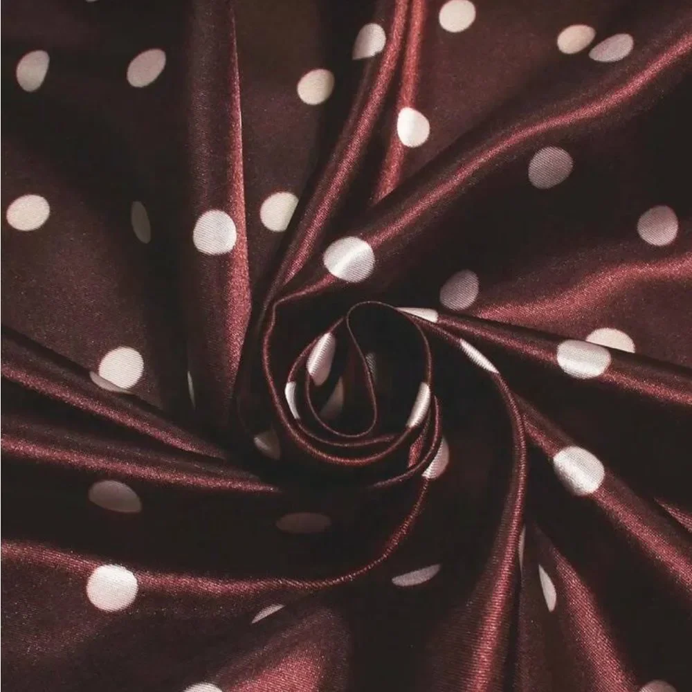 Brown Polka Dot Headscarf S17